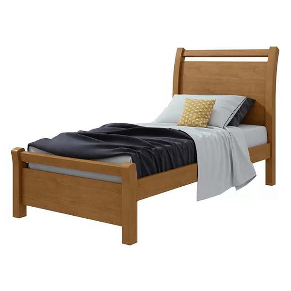 Cama Solteiro Reali Plus Amendoa Clean