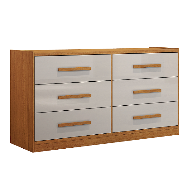 Comoda Ibiza 100% MDF Larg. 1,50m Nature/OFF White