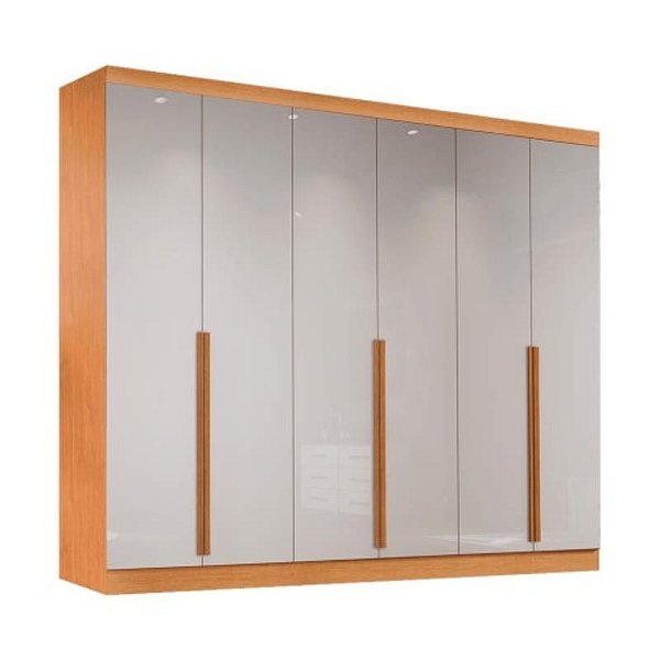 Guarda Roupa Alvorada 100% MDF Larg.: 2,70 Nature/OFF WHITE