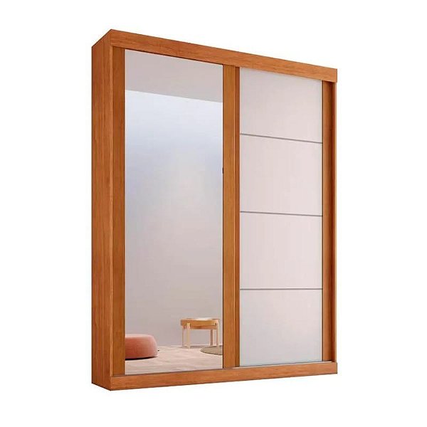 Guarda Roupa Búzios 100% MDF C/ 2 PTS Deslizantes Nature/OFF WHITE