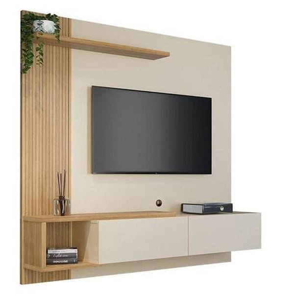 Home Suspenso Los Angeles para TV até 60" Larg. 1,60m - OFF/CINAMOMO