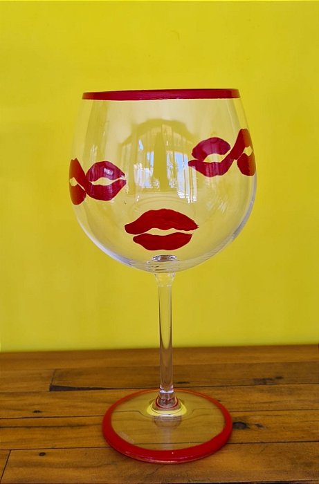 Taça Coleção beijo vermelho