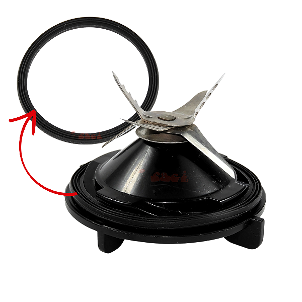 Base Lâmina Faca com Anel de Vedação do Liquidificador Arno Power Max LN56 LN61 LN72 LN81 LN82
