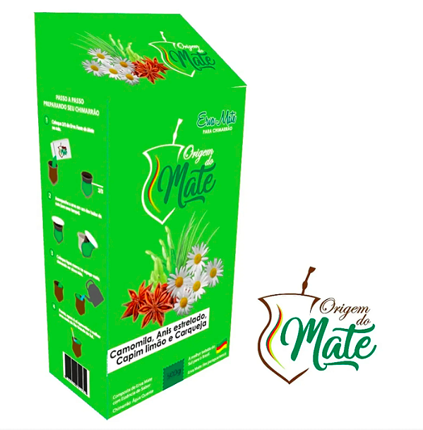 Erva-Mate Saborizada de Camomila, Anis Estrelado, Capim Limão e Carqueja 500g