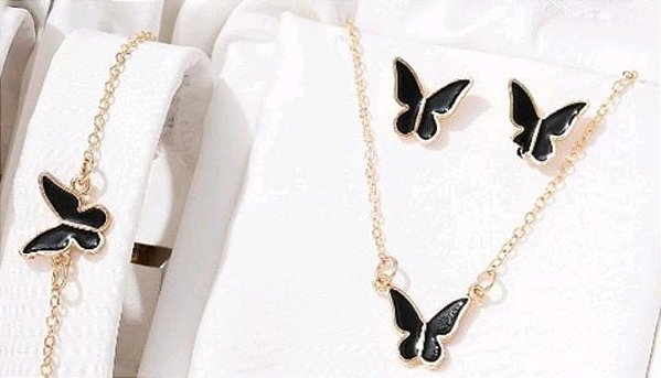 Conjunto Borboleta Noir