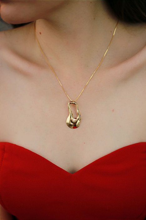 Colar Orgânico Banhado a Ouro 18k