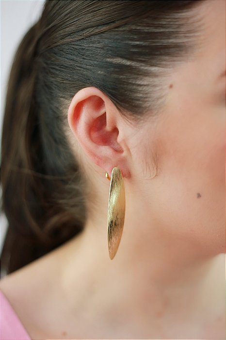 Brinco Comprido Slim Banhado a Ouro 18k