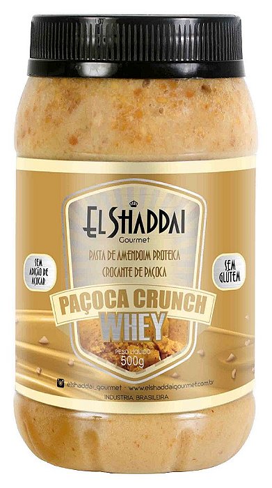 PASTA DE AMENDOIM PAÇOCA CRUNCH WHEY 500 GR - EL SHADDAI