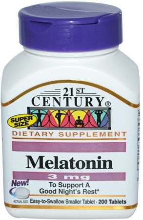 MELATONINA 3 MG 200 TABLETS - 21ST CENTURY