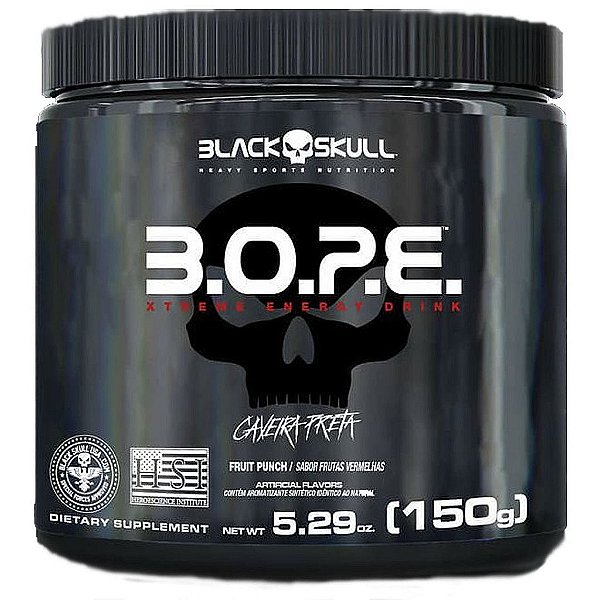PRÉ TREINO BOPE 150G - BLACK SKULL - FRUTAS AMARELAS