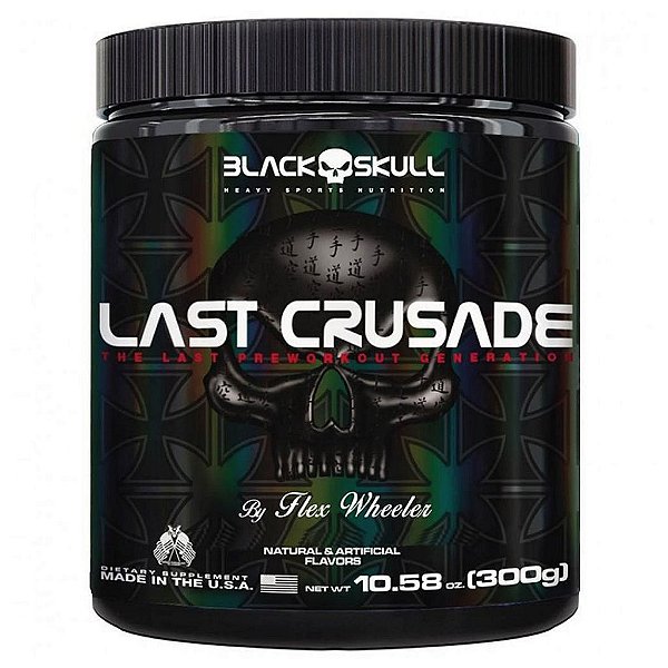 PRÉ TREINO LAST CRUSADE 300G - BLACK SKULL - LIMÃO COM PIMENTA
