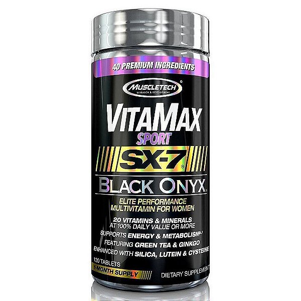 VITA MAX SPORT SX-7 BLACK ONYX - MULTIVITAMÍNICO PARA MULHERES!