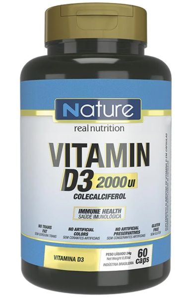 VITAMINA D3 2000 UI 60 CÁPSULAS - NUTRATA