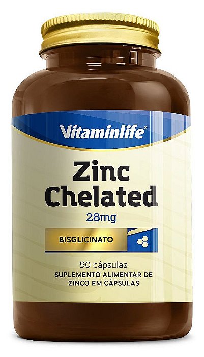 ZINCO CHELATED 28 MG 90 CÁPSULAS - VITAMIN LIFE