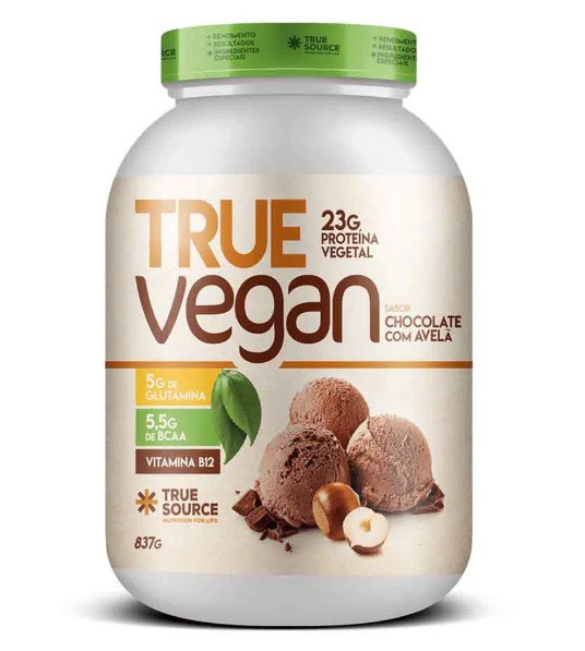 TRUE VEGAN 837 GR ( CHOCOLATE C/ AVELA) - TRUE SOURCE