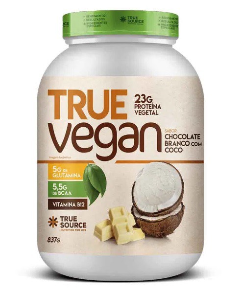 TRUE VEGAN 837 GR ( CHOCOLATE BRANCO C/ COCO) - TRUE SOURCE