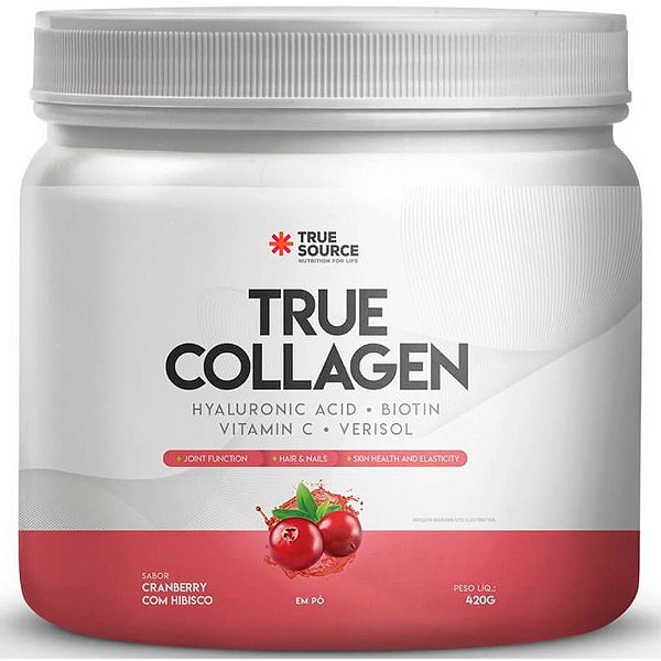 TRUE COLLAGEN (MORANGO COM HIBISCO) 420 GR - TRUE SOURCE