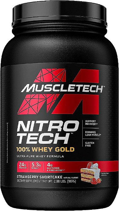 NITRO TECH 100% WHEY GOLD 907GR (BAUNILHA)  -  MUSCLETECH