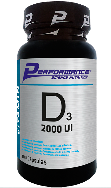 VITAMINA D3 2000 UI 100 TABLETS - PERFORMANCE NUTRITION