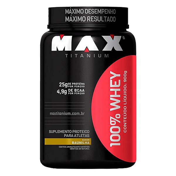 100% WHEY 900G (POTE) - MAX TITANIUM