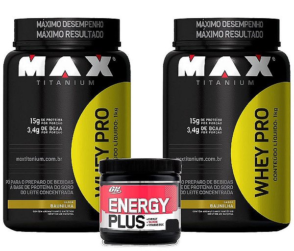 COMBO 2X WHEY PRO + ENERGY PLUS 30 DOSES
