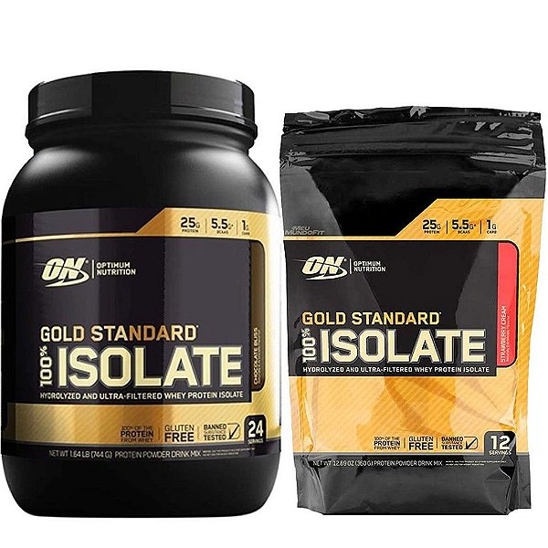 100% GOLD STANDARD ISOLATE 1.58 LIBRAS + REFIL BRINDE - OPTIMUM NUTRITION