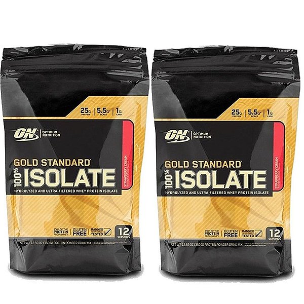 2X 100% GOLD STANDARD ISOLATE 0.79 LIBRAS - OPTIMUM NUTRITION