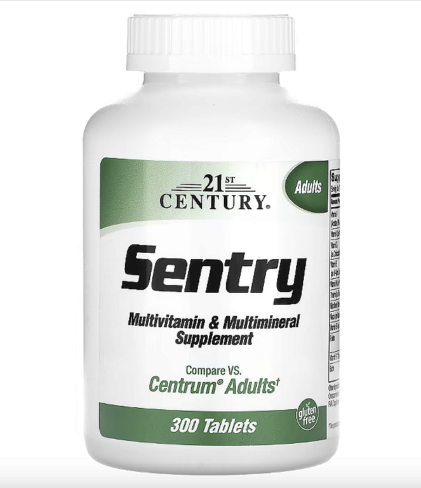 SENTRY MULTIVITAMINICO CENTRUM ADULTS 300 TABLETS - 21ST CENTURY (07/2025)