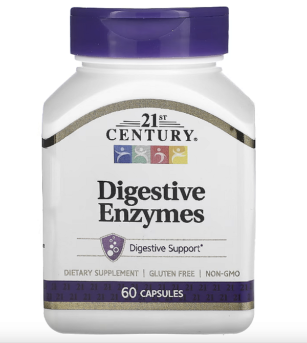 DIGESTIVES ENZYMES 60 CAPSULAS - 21ST CENTURY