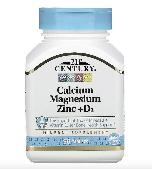 CALCIO MAGNESIO ZINCO + D3 60 COMP - 21ST CENTURY