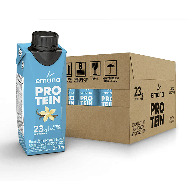 EMANA PROTEIN 250 ML (BAUNILHA) CX 12 UNIDADES = EMANA