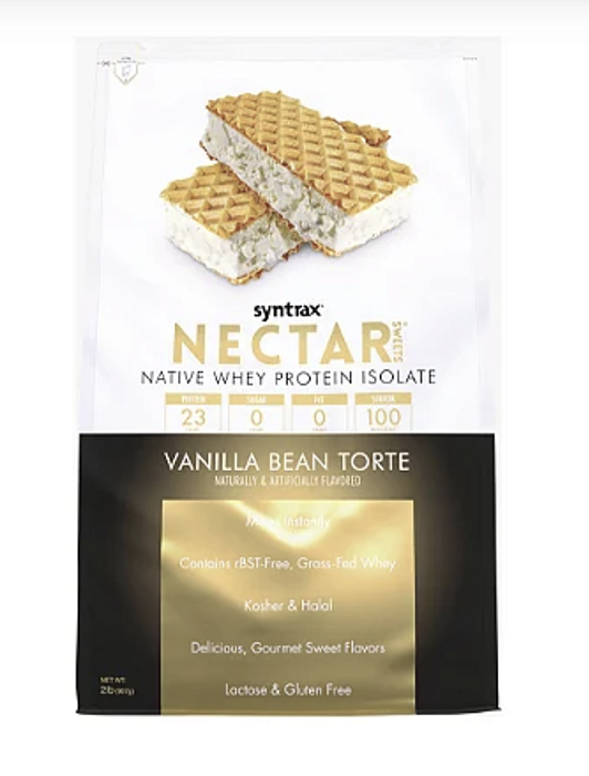 NECTAR SWEETS SYNTRAX - WHEY ISOLADO VANILLA BEAN TORTE (TORTA DE BAUNILHA) 907G - IMPORTADO