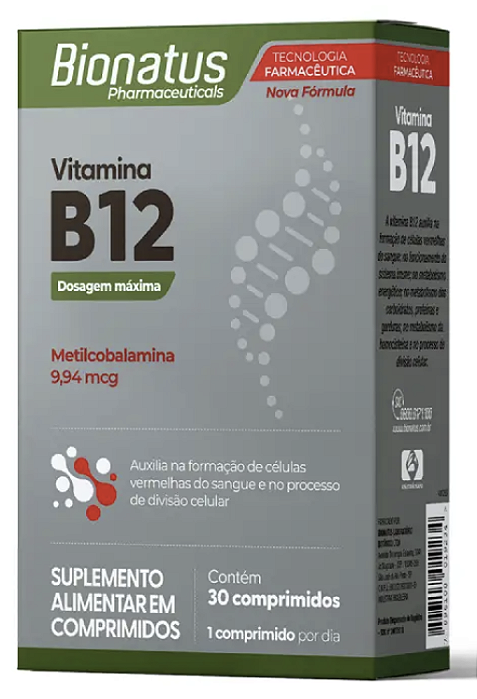 VITAMINA B12 30COMP CARTUCHO - BIONATUS