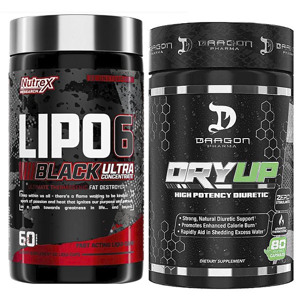 COMBO LIPO 6 BLACK UC 60 CAPS + DRYUP 60 CAPS DRAGON PHARMA