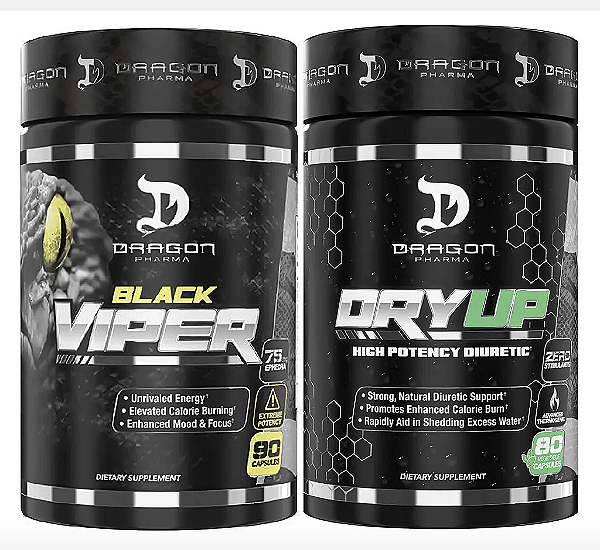 COMBO VIPER BLACK |90 CAPS + DRYUP 80 CAPS - DRAGON PHARMA