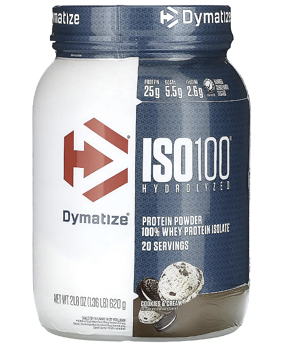 ISO 100 WHEY ISOLADO HIDROLISADO 620 GR (COOKIES) - DYMATIZE NUTRITION