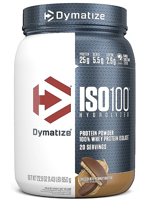 ISO 100 WHEY ISOLADO HIDROLISADO 640 GR (CHOCO PEANUT BUTTER) - DYMATIZE NUTRITION