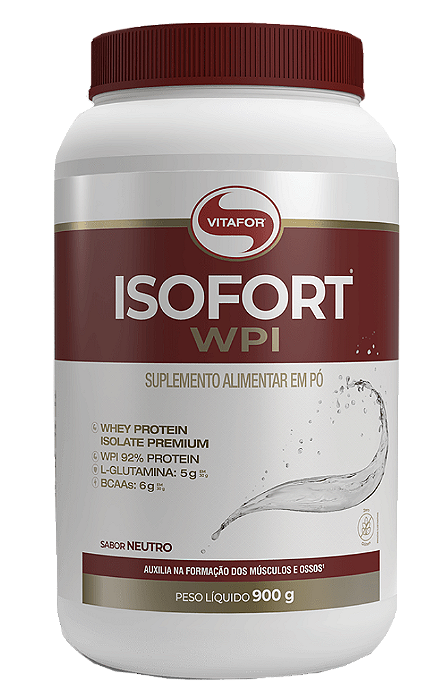 WHEY PROTEIN ISOLADO - ISOFORT 900 GR (NEUTRO) - VITAFOR