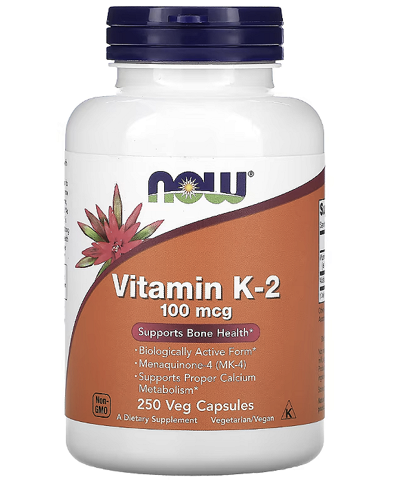 VITAMINA K-2 100 MCG 250 CAPS - NOW FOODS