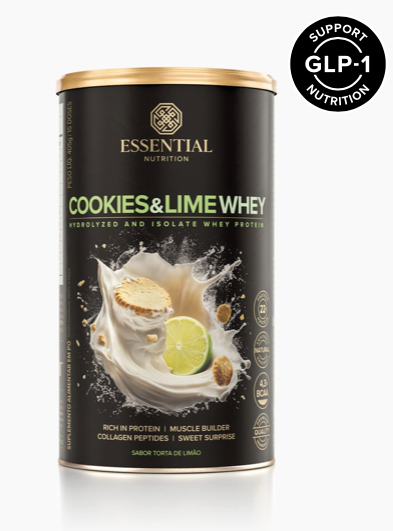 COOKIES & LIME WHEY LATA 405 GR 15 DOSES - ESSENTIAL NUTRITION