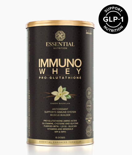 IMMUNO WHEY PRO GLUTHATHIONE BAUNILHA LATA 375 GR 15 DOSES - ESSENTIAL NUTRITION