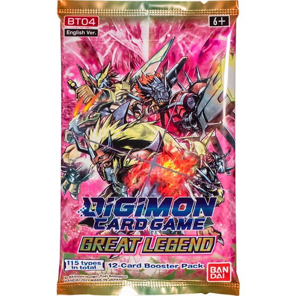 Digimon Card Game: Great Legend Booster Pack (BT04) English Version