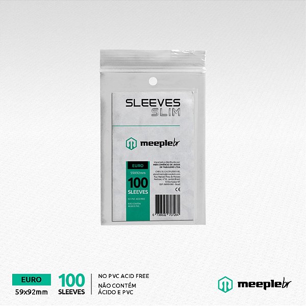 Sleeves MeepleBR SLIM - EURO (59x92mm)