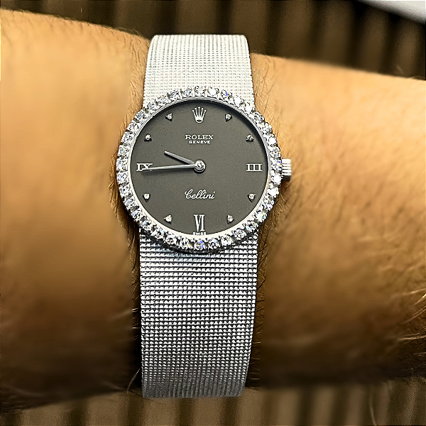 Rolex Cellini Lady Ouro branco - 24mm