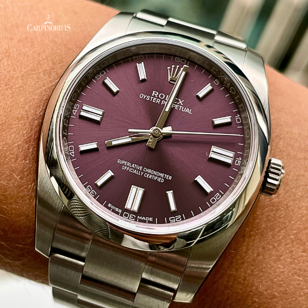 ROLEX OYSTER PERPETUAL 36 GRAPE DIAL