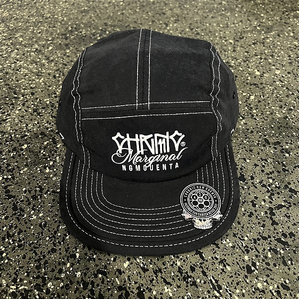 Bone Five Panel Chronic Logo Frontal Elastico 5 Panel Preto
