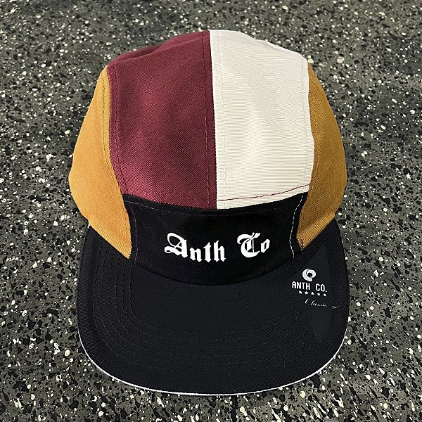 Bone Five Panel Anth Co Logo 5 Panel Preto Marrom e Bege