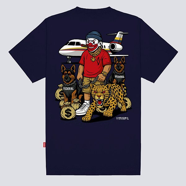 Camiseta Chronic Tigre Aviao Original Oversized Gola Grossa