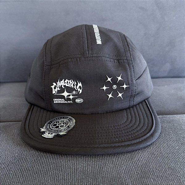 Bone Five Panel Chronic Logo Frontal Fita Traseira Preto