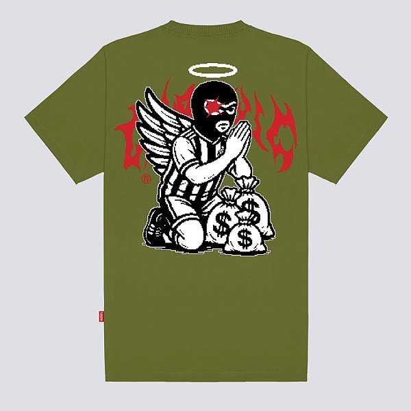 Camiseta Chronic Anjo Dinheiro Original Oversized Verde